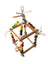 Small Natural Wood Hanging Parrot Play Gym $16.94