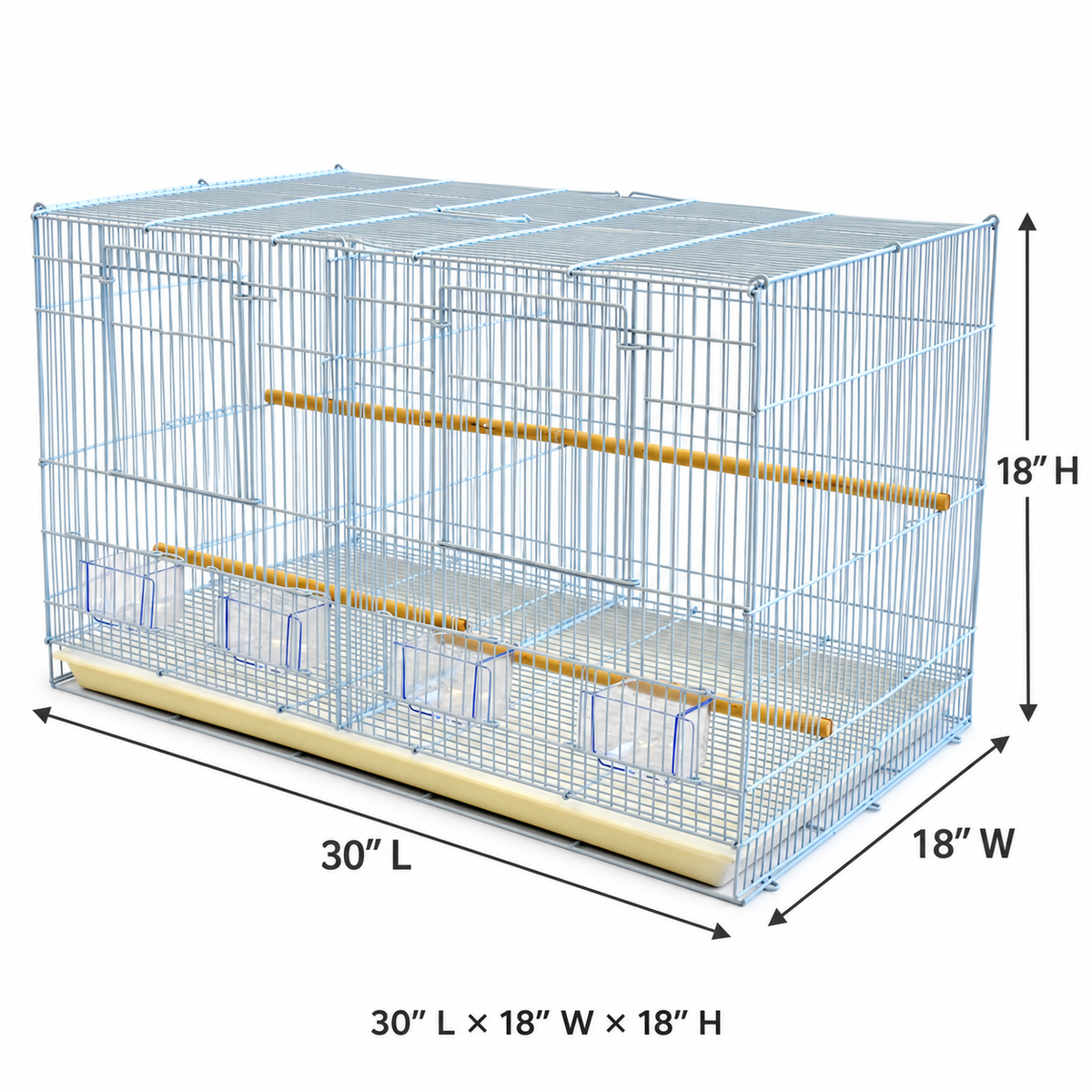 30"X18"x18" Bird Breeding Cage for Budgie Lovebird Cockatiel (set of 4 cages)