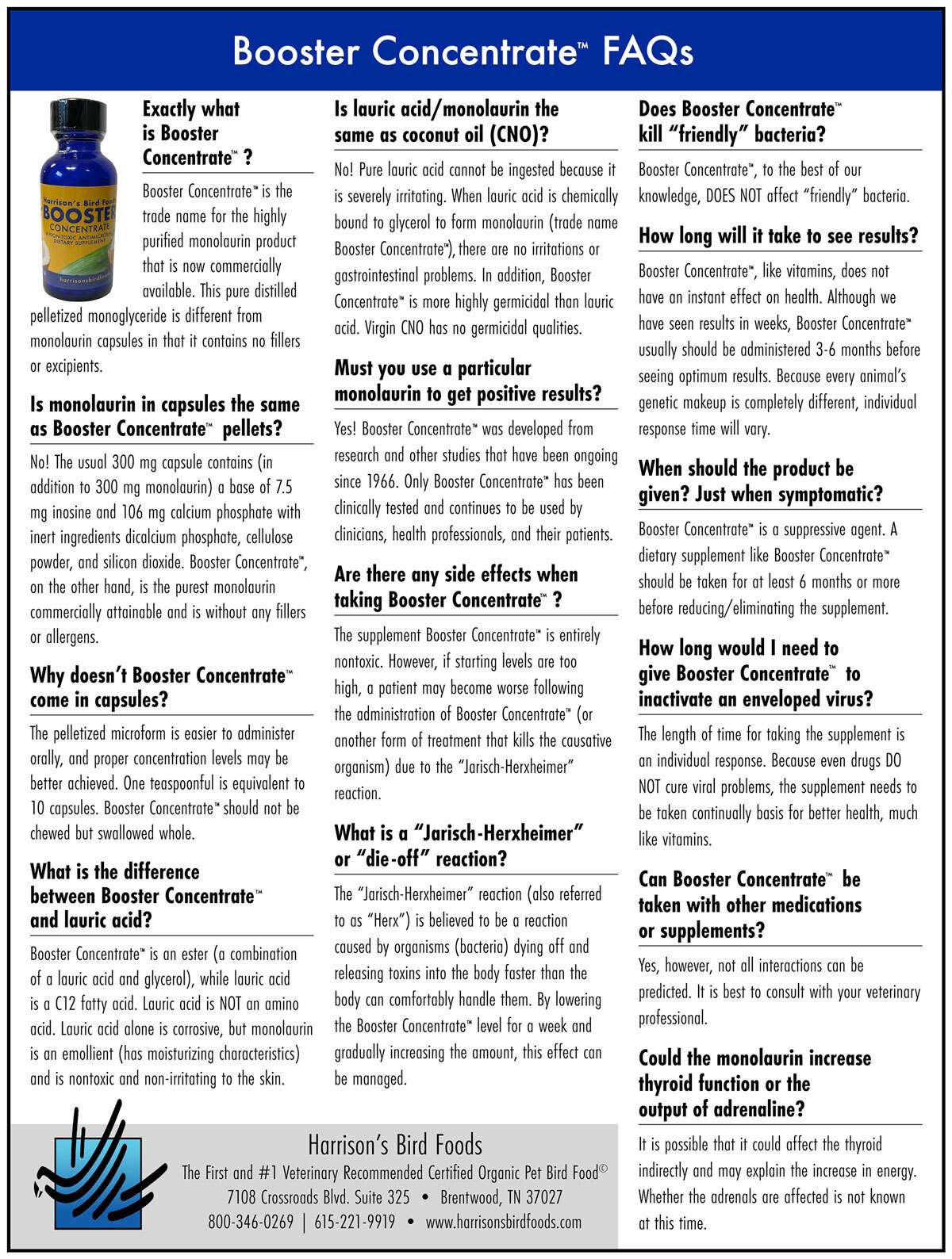 Harrison's Bird Foods Booster Concentrate (1oz)