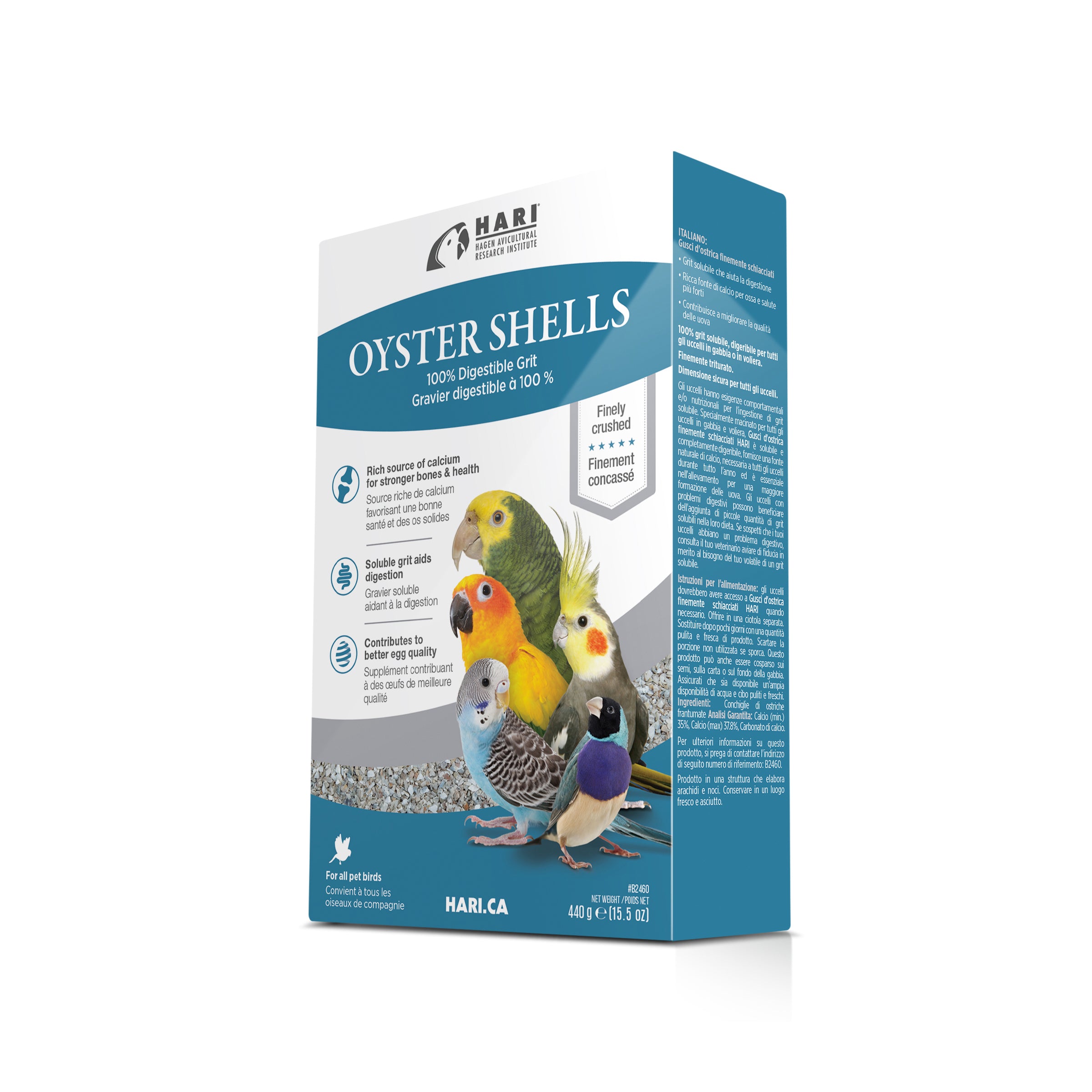 HARI Oyster Shells Soluble Grit for Pet Birds (440 g)