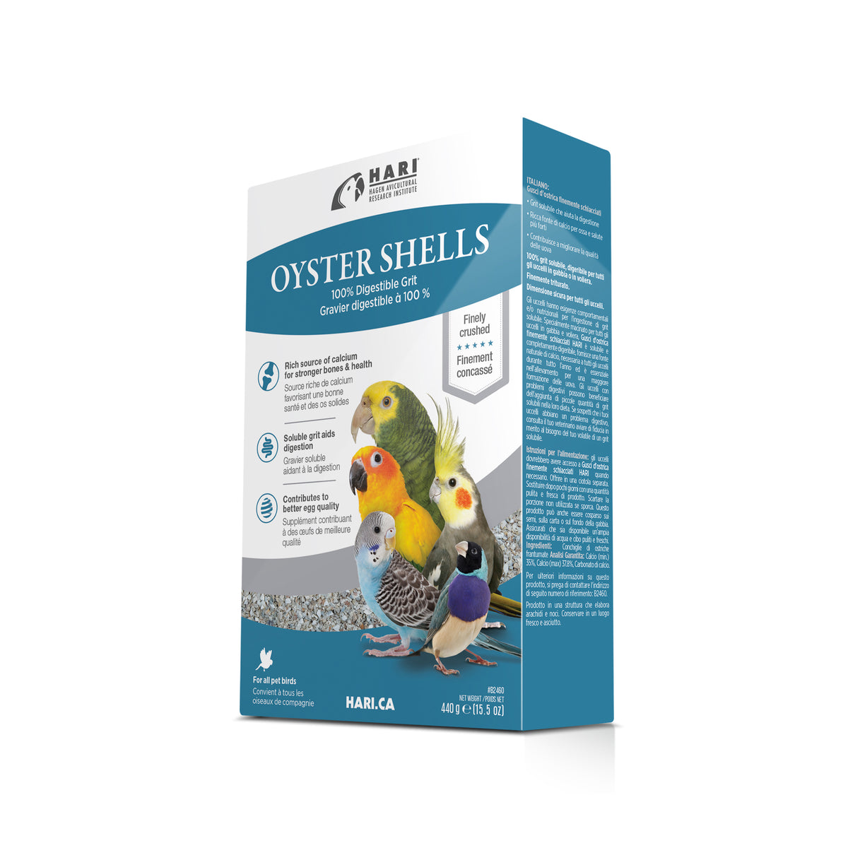 HARI Oyster Shells Soluble Grit for Pet Birds (440 g)