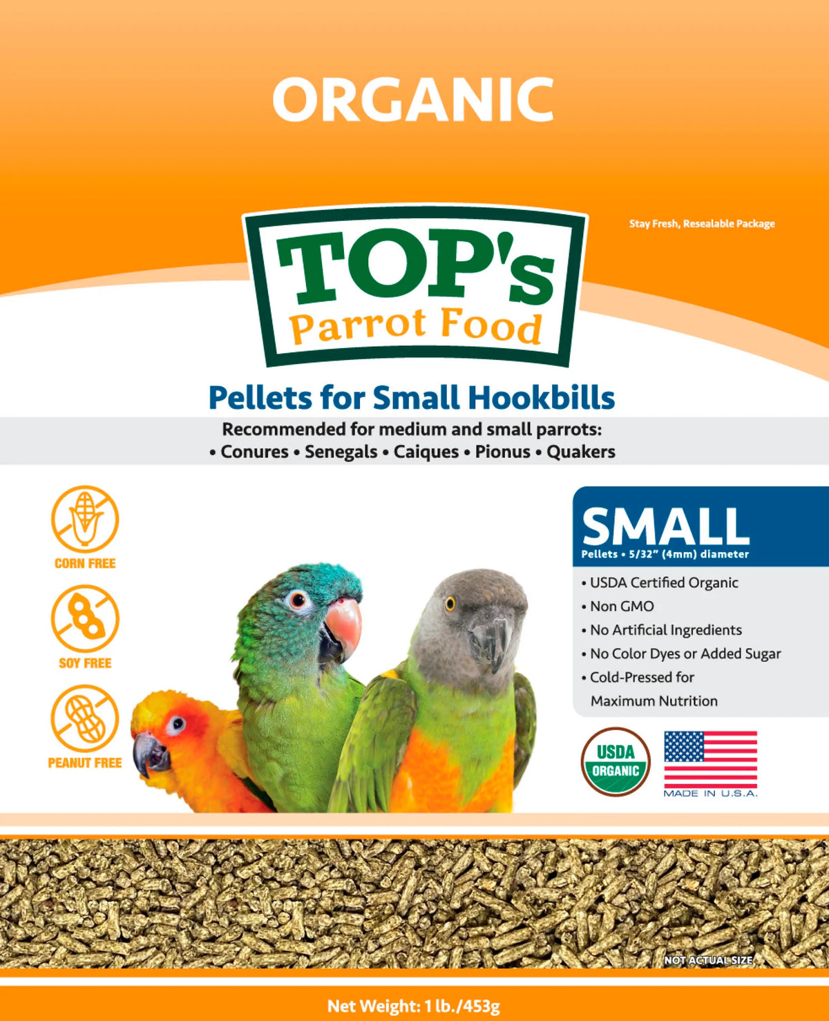 TOP's Totally Organic Small Parrot Pellet